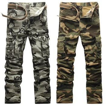 KSTUN bawełniane spodnie-cargo męskie taktyczne wojskowe kombinezony kamuflażu spodnie casual spodnie Męskie spodnie najwyższej jakości marki bez pasa