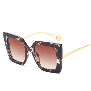 Kwiatowy print oversize kwadratowe okulary damskie moda przezroczyste soczewki okulary odcienie dla kobiet 2020 luksusowej marki okulary MM29