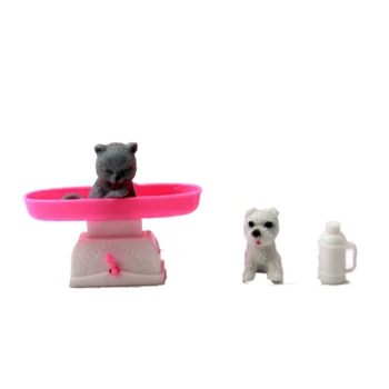 Lalka akcesoria zabawki dla dzieci wersja Pet Cat Dog Show stojak domek dla lalek meble dla lalki Barbie
