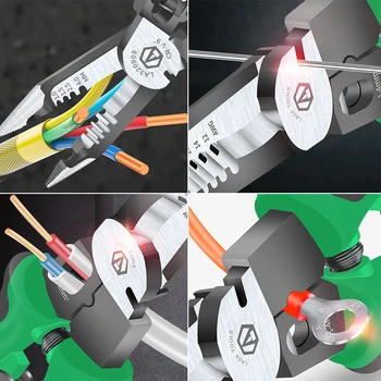 LAOA wielofunkcyjny elektryk szczypce długi nos szczypce do usuwania izolacji z przewodów cable nóż terminal do zaciskania narzędzia ręczne