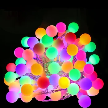 Led Globe String Lights 10m 100leds Ball Holiday Garden lights for Party Christmas Wedding New Year Indoor&outdoor Decoration