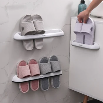 LEDFRE łazienka, kapcie szafy ścienne z tworzyw sztucznych do przechowywania butów prosty toaleta półka podwójny rząd LF71025
