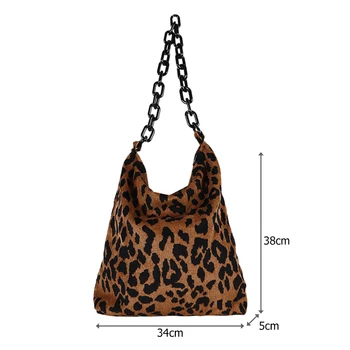 Leopard Printed Crossbody Torebki Lady Ramię Torebki Damskie Sztruks Małe Letnie Proste Torebki Dla Kobiet 2020 Trend Fashion Bag