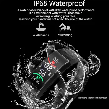 LIGE termometr inteligentne zegarki zdrowy rytm serca monitor ciśnienia krwi dla Android ios sportowy inteligentne bransoletka Pulsera inteligente