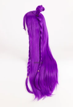 LOL KDA Kaisa cosplay peruka córka pustki Kaisa 80 cm Długi fioletowy bezpośredni odporna na wysokie temperatury cali + peruka Czapka