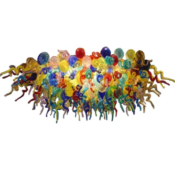 Luksusowy artystyczna lampa Murano Multicolor Bubbles LED Blowed GLass sufitowe lampy do jadalni