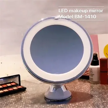 Lusterko do makijażu LED Night Light LED Fill Lamp 10 razy wzrost bateria przyssawka składany prezent Lampara dekoracji łazienki