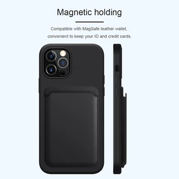 Magnetyczne silikonowe etui NILLKIN Magnetic Silicone Case for iPhone 12 mini/12Pro Max Slim Full Leather obsługuje bezprzewodowe ładowanie jest odporny na zarysowania