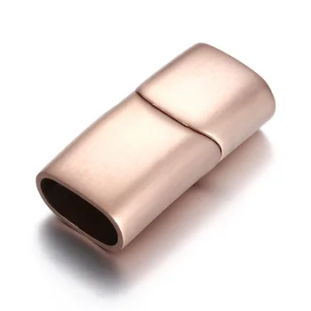 Magnetyczne zapięcie ze stali nierdzewnej 316L różowe złoto pozłacane szczotkowanego pasek bransoletka DIY tworzenia biżuterii zamknięcie magnetyczne klamry