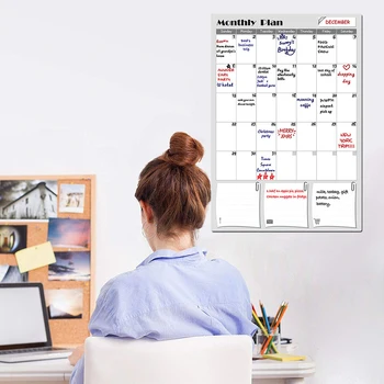 Magnetyczny Kalendarz Whiteboard Sheet Dry Erase Calendar Board Kit Wodoodporny Wielokrotnego Użytku Kalendarz Białej Deski Kuchennej Lodówki