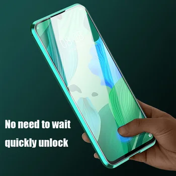 Magnetyczny metalowy podwójny boczny szkło etui do telefonu Huawei Honor Mate 20 10 30 Lite P20 P30 Pro 8X 9X Y9 Prime P Smart Z 2019 Cover