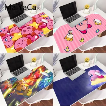 MaiYaCa Pink Cute Kirby Keyboard Gamer Gaming Mouse Pad XXL Anime Mause Pad klawiatura laptopa tenis mata PC gamer completo