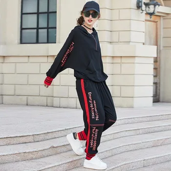 Max LuLu 2019 Luksusowy Koreański Odzież Damska Fitness Dresy Damskie Zestaw Z 2 Przedmiotów Wiosenne Stroje Dres Damskie Topy I Spodnie