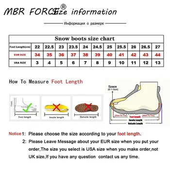 MBR FORCE Highquality Australia Brand Winter Women ' s Snow Boots Cow Split Leather Ankle Shoes Woman Botas Mujer Big US 3-13