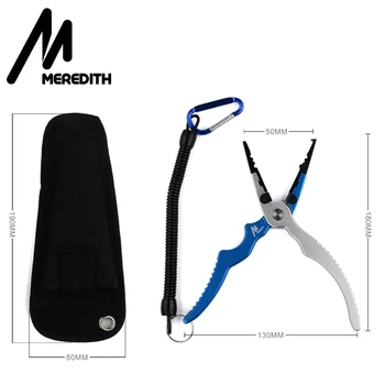 Meredith aluminiowe szczypce wędkarskie rybackie narzędzia szczypce wielofunkcyjne nożyczki ze stali nierdzewnej Split pierścień hak usuwa narzędzia