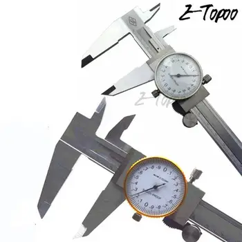 Metryczny precyzyjny chronograf suwmiarka manometr mikrometr narzędzia pomiarowe suwmiarka 0-200 mm 0.02 mm tarcza z obudową