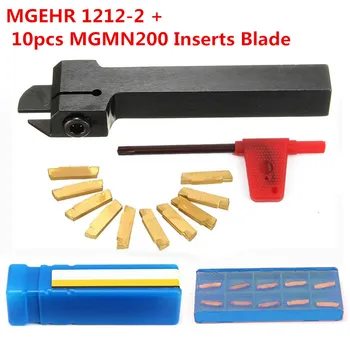 MGEHR 1010-2 10x10 x100mm kalibracji Uchwyt na narzędzia z 10szt MGMN200 we wtykowy pierścień ostrzem do cięcia 2 mm i kluczem do tokarki tokarki narzędzi
