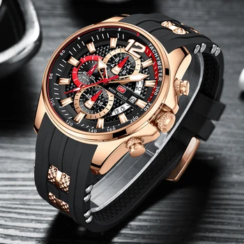 Mini ostrość moda męska najlepszej luksusowej marki zegarek kwarcowy wodoodporne zegarki sportowe, zegarki Relogio Masculino czarny pasek silikonowy