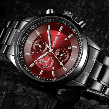 Minimalistyczne, ultra-cienkie męskie czarne sportowe świecące wodoodporny zegarek mężczyzna kwarcowy zegarek prezent dla mężczyzny męskie biznesowe zegarek