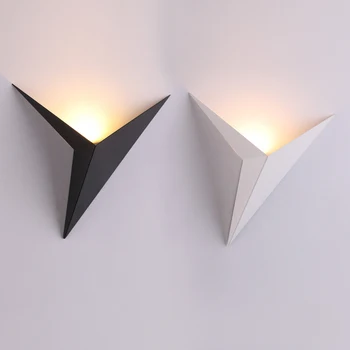 Minimalistyczny kształt trójkąta led kinkiet nowoczesny 3 W AC85-265V proste oświetlenie Nordic styl kryty kinkiety salon światło