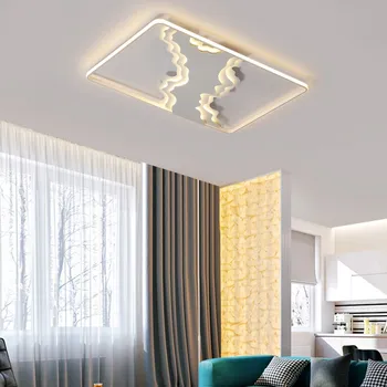 Minimalizm prostokąt nowoczesny aluminiowy led lampa sufitowa do salonu, sypialni przez cały 85-265v w kolor biały lampa sufitowa lampy