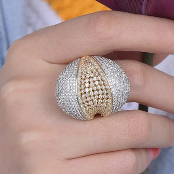 Missvikki 4 kolory genialny austriacki kryształ rhinestone pierścień Lady prezent Walentynki pokaz elegancki temperament kobiety dekoracje ślubne