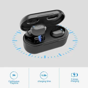 Mixcder T1 Bezprzewodowe słuchawki Bluetooth z CVC 8.0 Call Noise Dual Mic HD Stereo Bluetooth 5.0 Headohones sportowy zestaw słuchawkowy