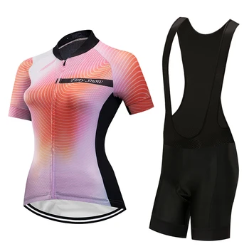 Moda Kobiety, Jazda Na Rowerze Odzież 2021 Letni Rower Jersey Bib Krótki Zestaw Mayo Mtb Rowerowa Odzież Damska Koszule Strój Sportowy Strój