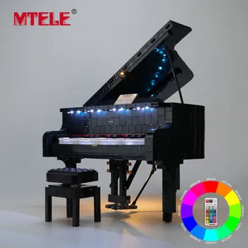 MTELE Brand LED Light Up Kit For Ideas Grand Piano Toys kompatybilny z 21323 Romote Control RGB Effect