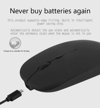 Mysz bezprzewodowa Bluetooth komputer optyczno-elektroniczny mysz Pc Mause akumulator ergonomiczna mysz 2.4 Ghz optyczne myszy do laptopa