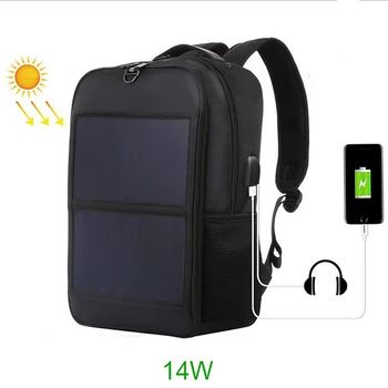 Męski wodoodporny nylon Słoneczny Akumulator plecak podróży sport na świeżym powietrzu plecak wypoczynek turystyka torba pojemność Słoneczny plecak