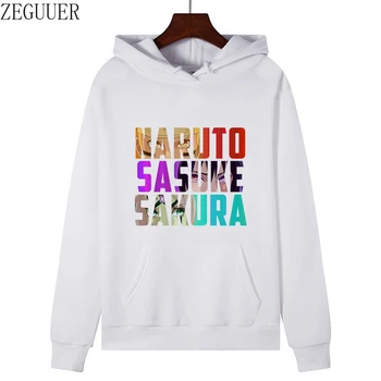 Naruto sasuke sakura team 7 woman/Men bluzki bluzy casual bluza damska O-neck top jesień temat top