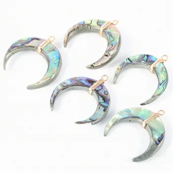 Naturalne perły Fritillary Abalone Shell naszyjnik moda biżuteria DIY naszyjnik wisiorek biżuteria podejmowania 32*34 mm