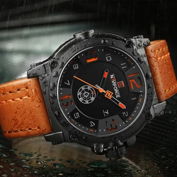 NAVIFORCE Top Luxury Brand Męskie zegarki sportowe casual męskie kwarcowy zegarek męski wyświetlacz daty tygodnia wodoodporny zegarek Reloj Hombre