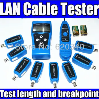 NF-388 Blue English Version Multi-functional Network cable tester Cable tracker RJ45 lan tester LCD display