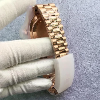 Noob V3 męskie zegarki DAYDATE różowe złoto Asia eta 2836 automatic 40 mm prezydent szafirowe szkło mechaniczny męski zegarek wodoodporny do 50 m