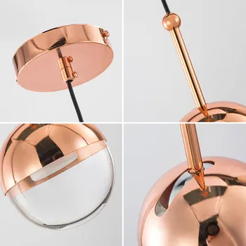 Nordic Loft różowe złoto kryształowa kula wisząca osobowość projektanta przejście bar / miejsce wypoczynkowe, szafki wiszące