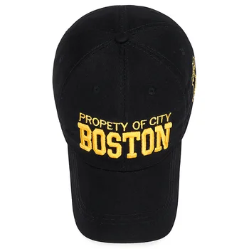 Nowa moda Boston haftowane czapki z daszkiem męskie kapelusz na świeżym powietrzu damska roleta przeciwsłoneczna czapka para regulowanych kapeluszy