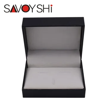 Nowe Czarne Spinki Krawat Pin Box Set Prezent Etui Do Przechowywania Mankiety Pudełko Biżuteria Wysokiej Jakości Plastik Specjalny Kartonik