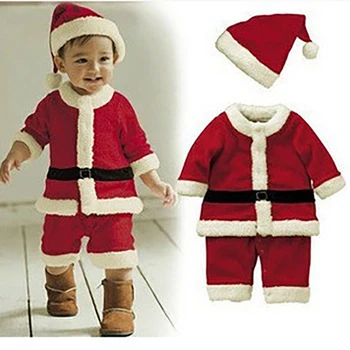 Nowe dziecko boże narodzenie kostiumy gry Santa Claus cosplay kostium chłopcy i dziewczęta świąteczny pokaz zestaw prezenty świąteczne
