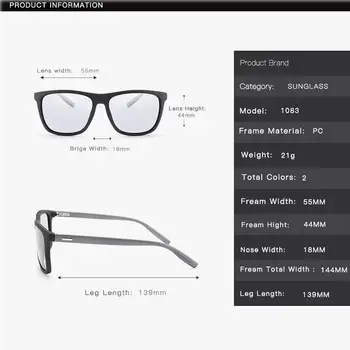 Nowe fotochromowe okulary polaryzacyjne mężczyźni kwadratowe okulary kameleon kobiety classic marki jazdy okulary UV400 Gafas De Sol