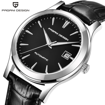 Nowe mechaniczne automatyczne mężczyzna zegarka Pagani skórzane luksusowe zegarki męskie wojskowe sportowe wodoodporne męskie zegarek Relogio Masculino