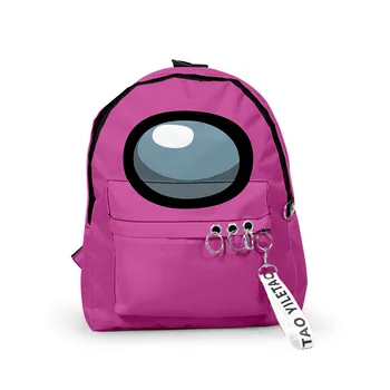 Nowe wśród nas plecaki modne nastoletni chłopcy dziewczęta szkolne torby cukierki kolor 3D kreskówki dla dzieci plecaki Oxford wodoodporne torby