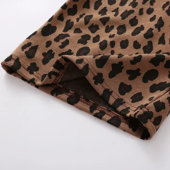 Noworodki dziewczyny odzież zestaw sweter brązowy leopard sweter набедренный kieszeni spódnica stroje jesień dla dzieci zestaw dla dzieci, dziewczyn, 1-5 lat