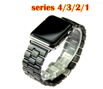 Nowy Ceramiczny pasek do Apple Watch Band Series 6 5 4 3 2 1 pasek do mc SE Link bransoletka 38 mm 40 42 mm 44 mm