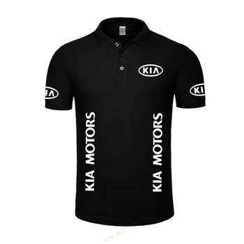 Nowy marka 2019 z krótkim rękawem dla mężczyzn Kia Motors POLO Shirt Men Cotton Summer Fashion Casual tops