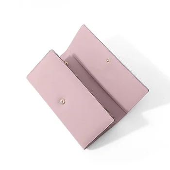Nowy minimalizm portfele miękka skóra panie długi portfel posiadacza karty telefon, kieszeń na portfel kobiety sprzęgło damski Portfel Carteira