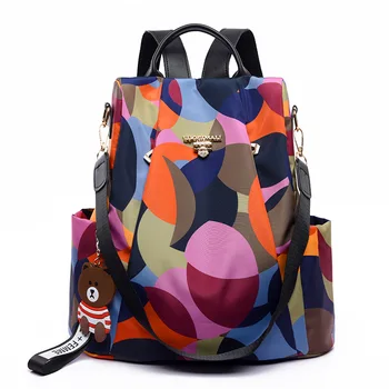 Nowy plecak Oxford Women Printed Bagpack Casual Anti Theft Backpack for Teenage Girls Schoolbag 2019 Sac A Dos mochila mujer