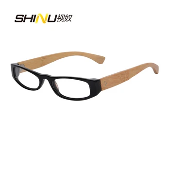 Nowy projektant bambusowe nogi okulary do czytania UV400 niebieskie światło blokujący nadwzroczność, dalekowzroczność punkty Диоптрийные punkty M001