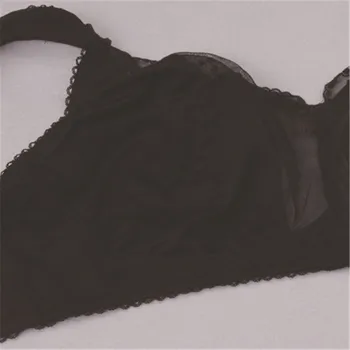 Nowy sexy przezroczyste koronki biustonosz plus rozmiar Freewire jJacquard Dot Underwear 52 54 E F G